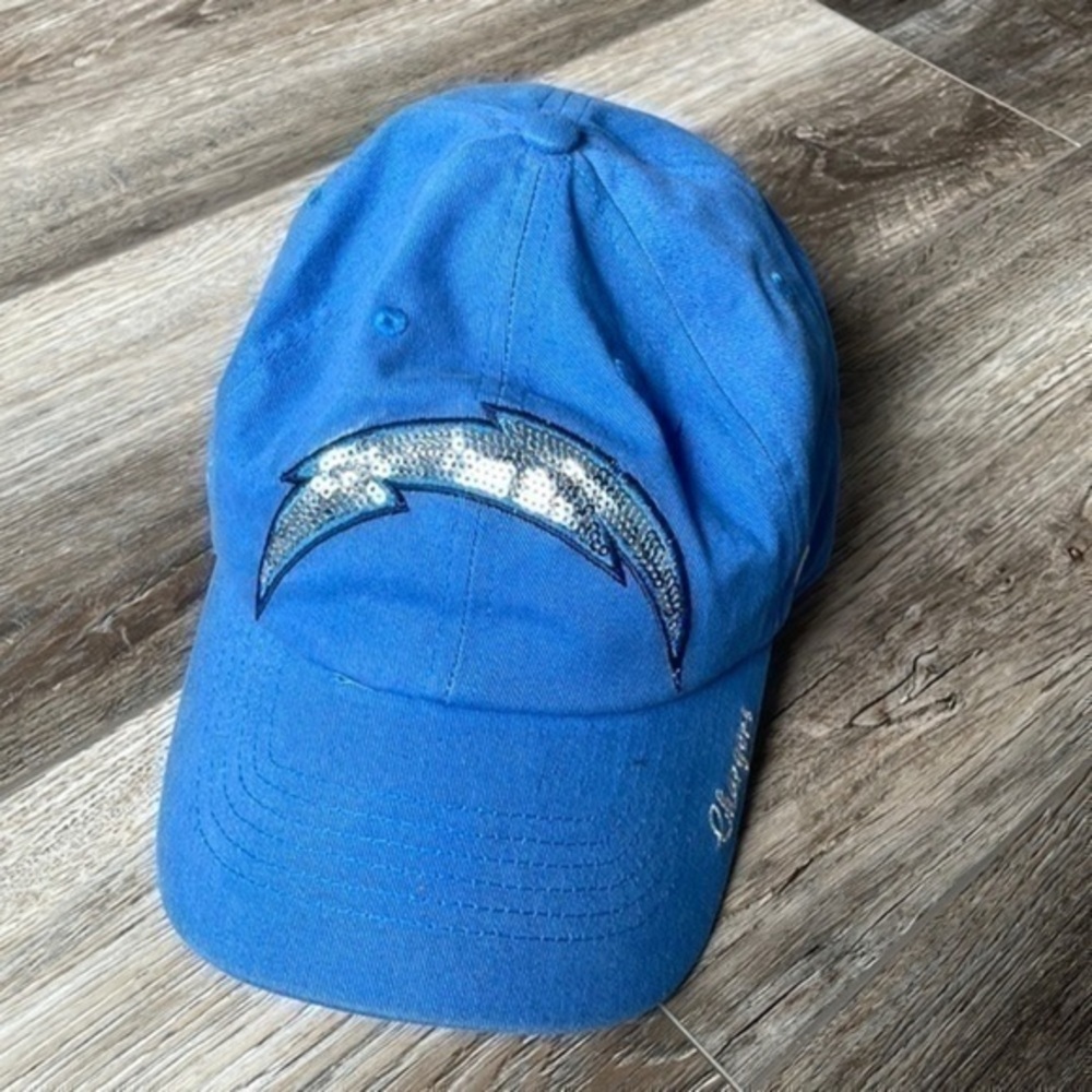 NFL hat women’s blue silver chargers San Diego